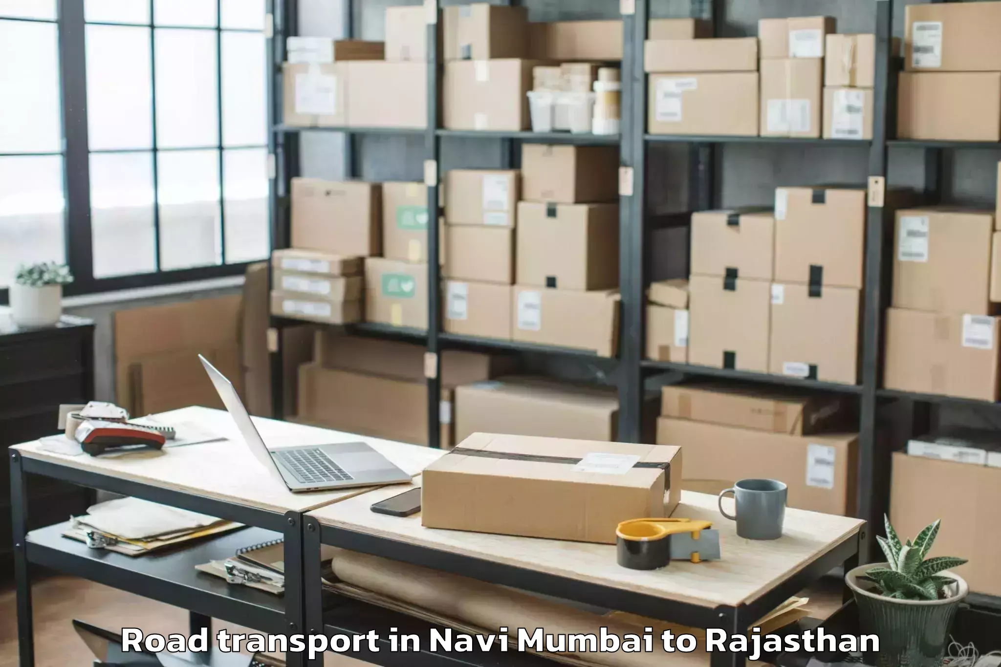 Top Navi Mumbai to Pachpadra Road Transport Available